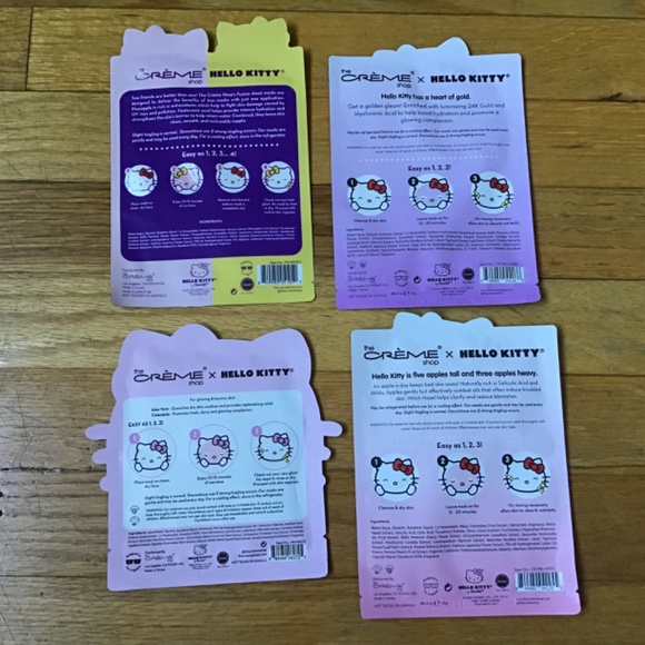 A lot of 4 The Creme Shop x Hello Kitty Korea Limited Edition Face mask Sheet - Picture 2 of 2
